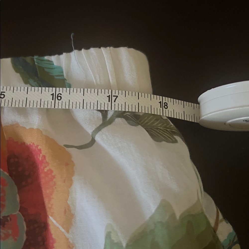 NWT Johnny Was Ecru Ardell tired ruffle skirt Size-L White/Multicolor Floral - Picture 10 of 12